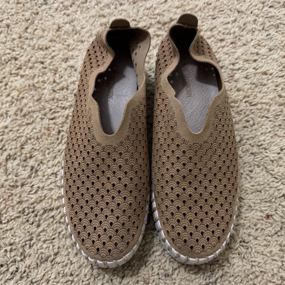 Ilse Jacobsen Tulip platform 3373 Latte - Size US 8.5-9
